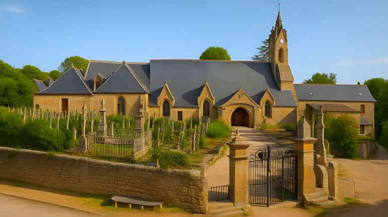 église de Meslan 1900